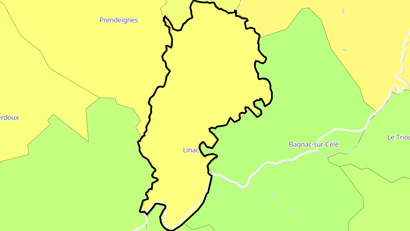 Carte des prix de l'immobilier Linac