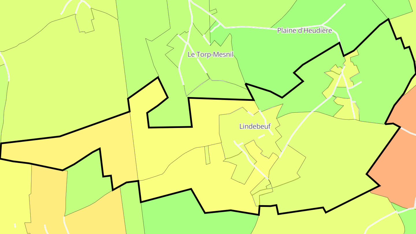 Carte des prix de l'immobilier Lindebeuf
