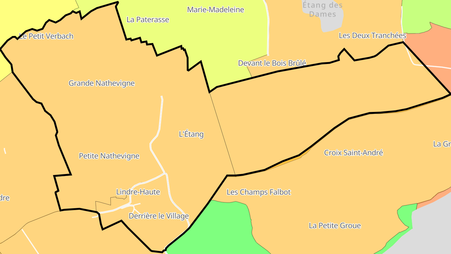 Carte des prix de l'immobilier Lindre-Haute