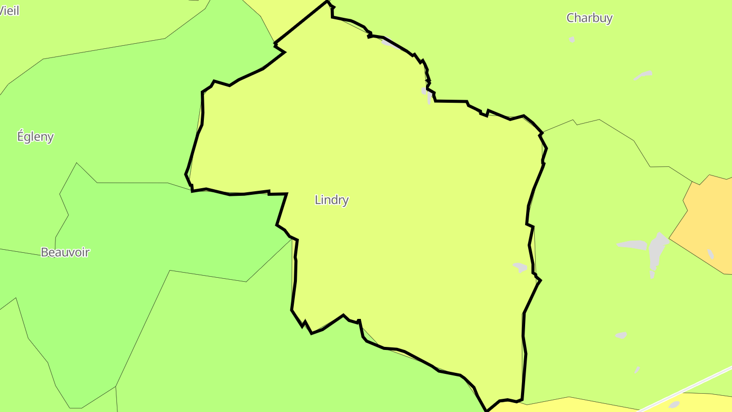 Carte des prix de l'immobilier Lindry