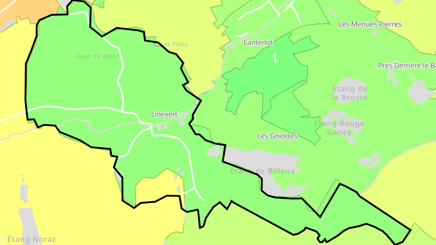 Carte des prix de l'immobilier Linexert