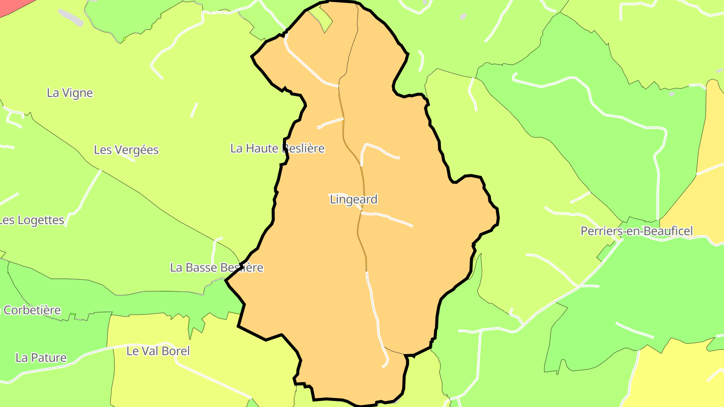Carte des prix de l'immobilier Lingeard