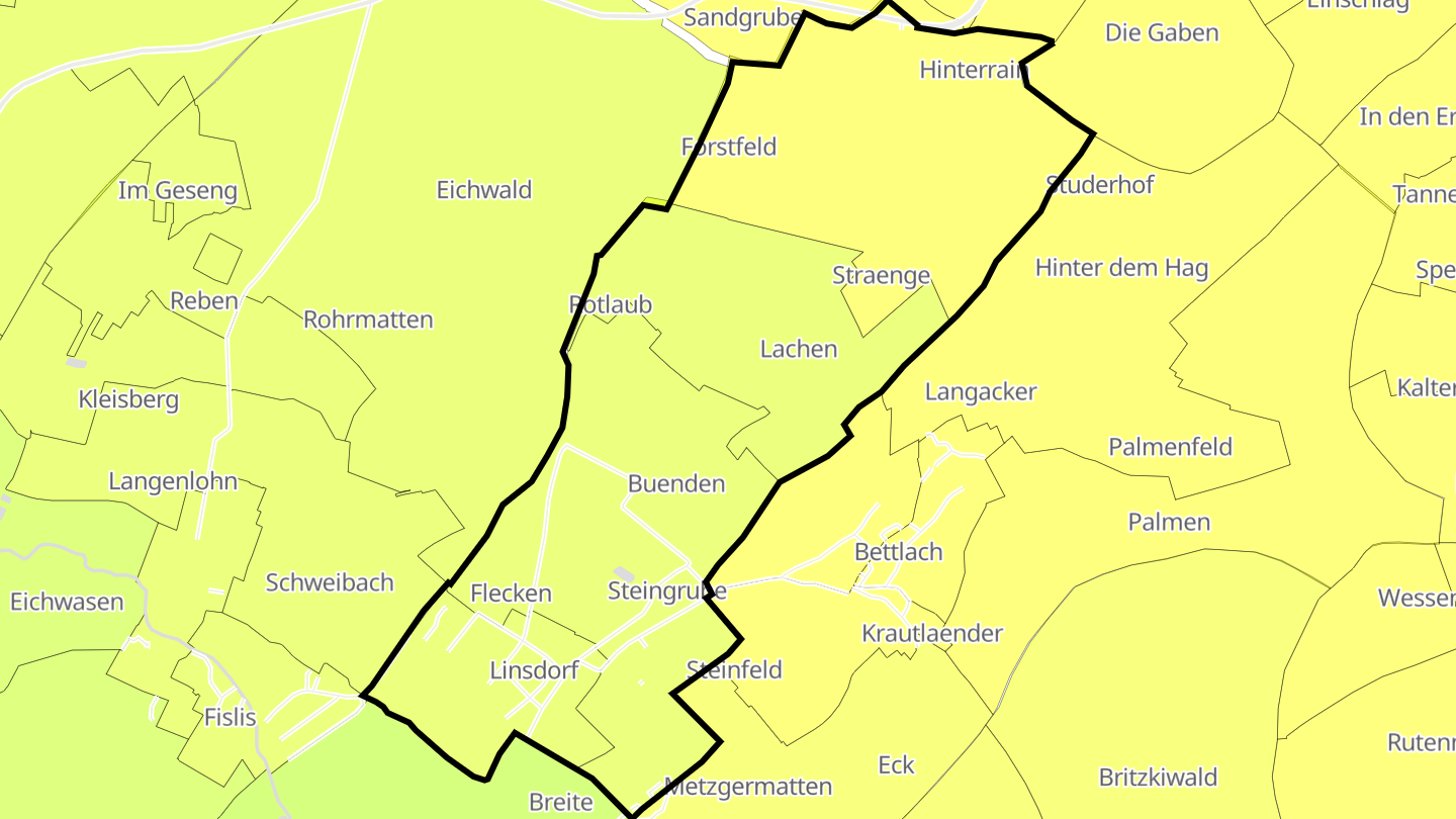 Carte des prix de l'immobilier Linsdorf