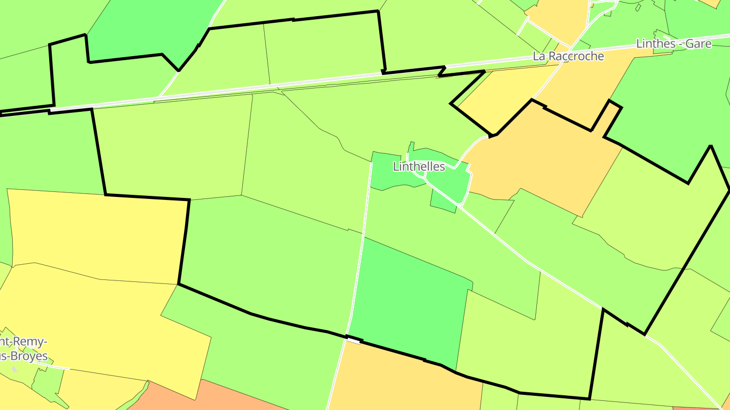 Carte des prix de l'immobilier Linthelles