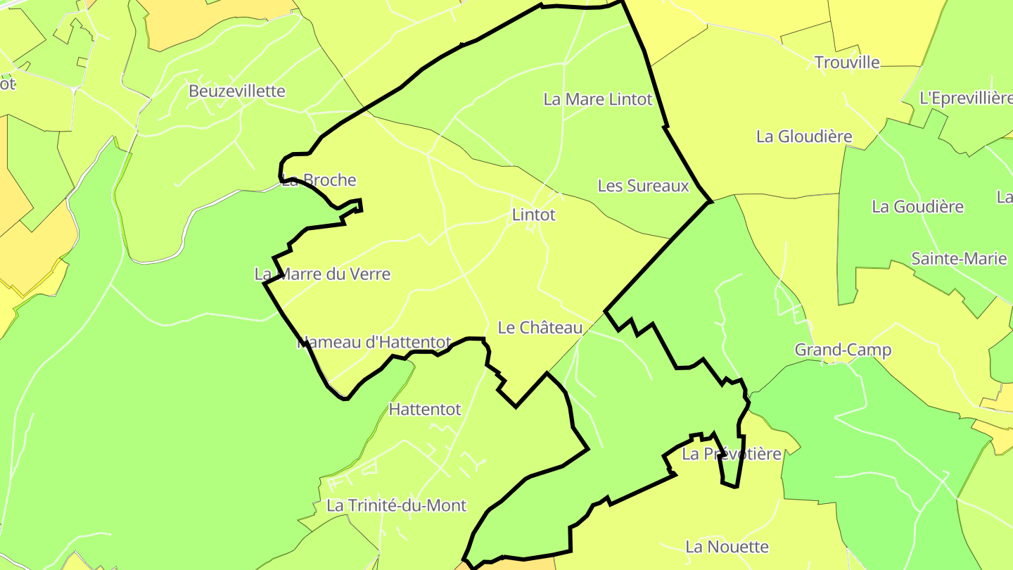Carte des prix de l'immobilier Lintot