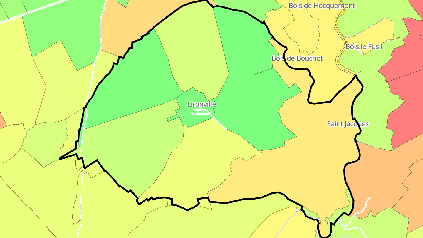 Carte des prix de l'immobilier Lironville
