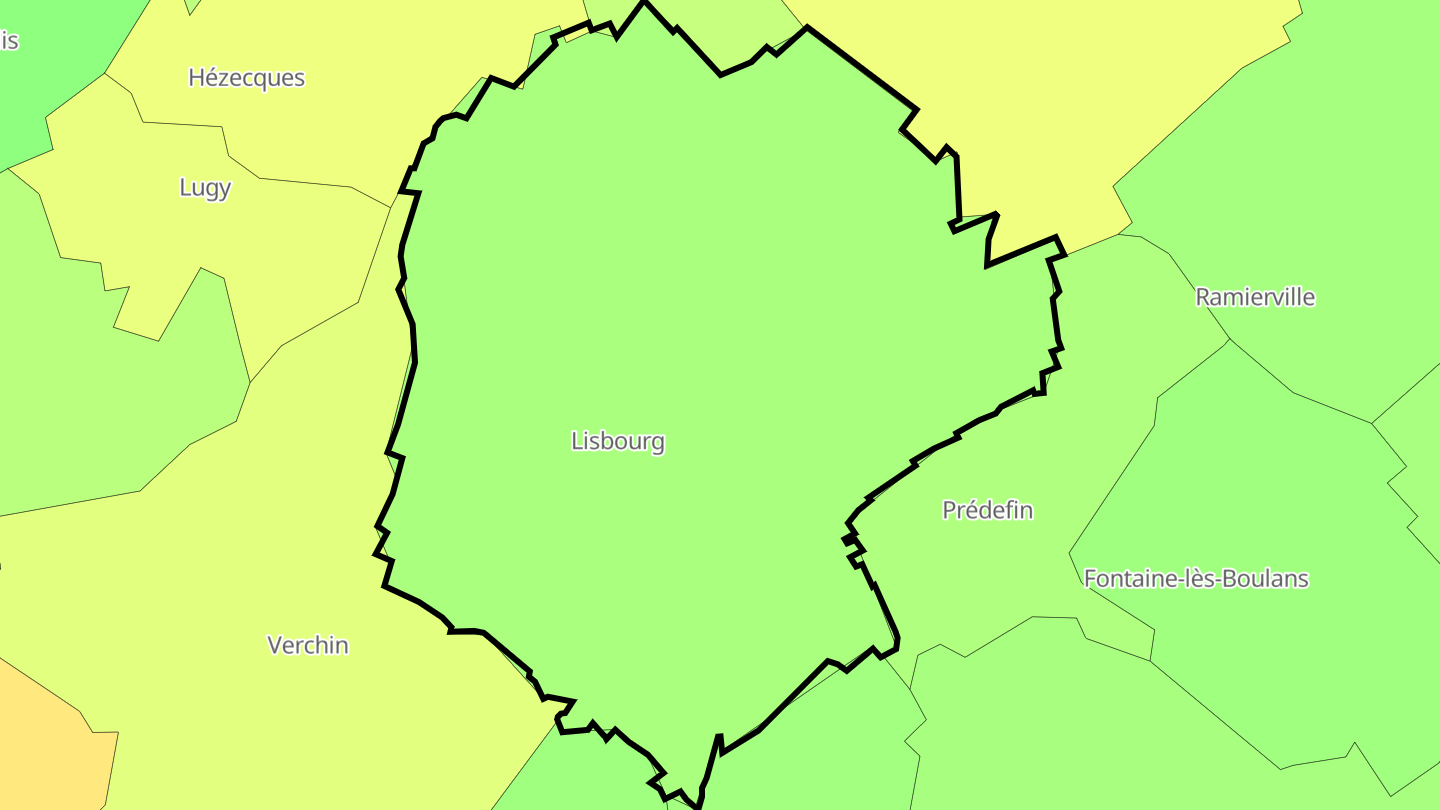 Carte des prix de l'immobilier Lisbourg