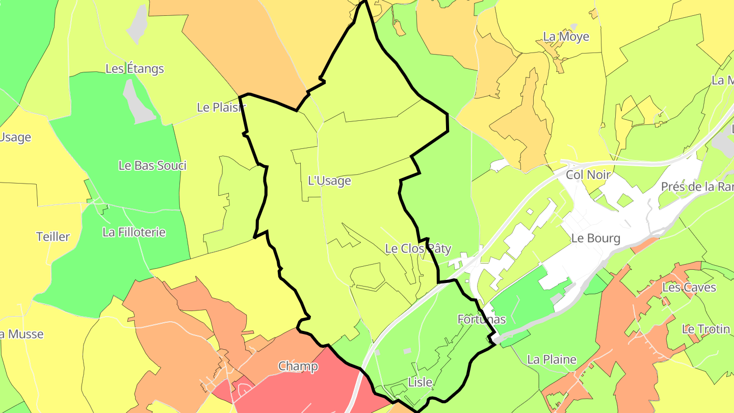 Carte des prix de l'immobilier Lisle