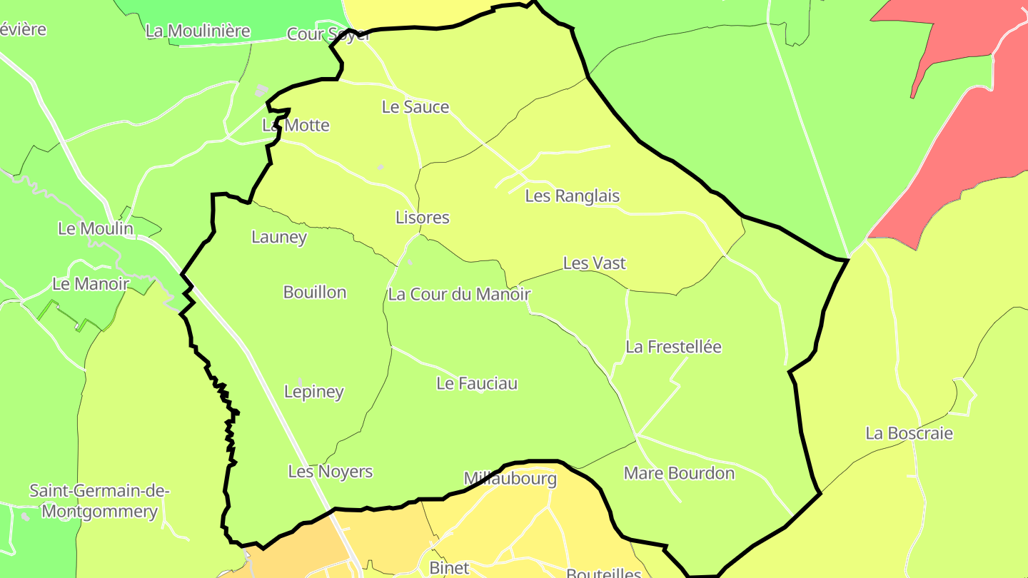 Carte des prix de l'immobilier Lisores