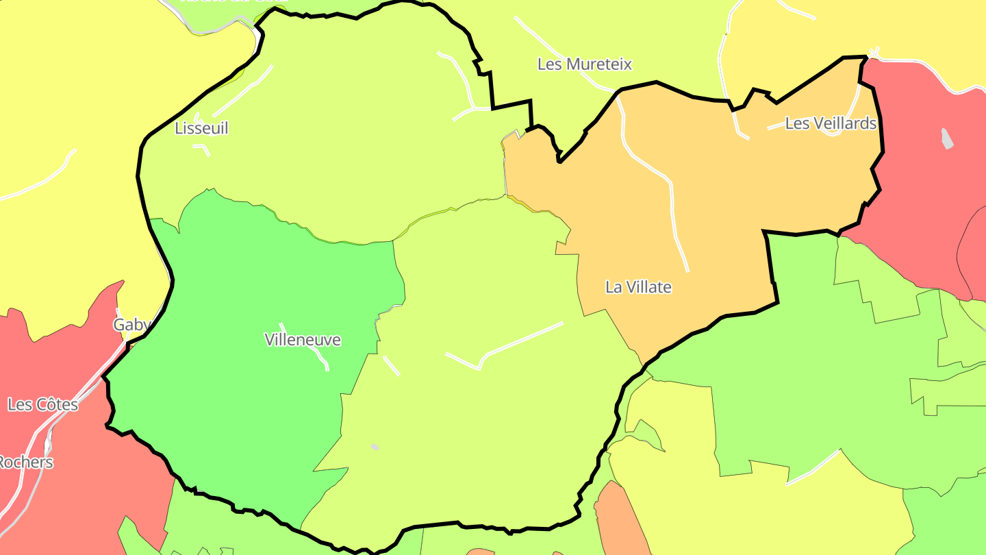 Carte des prix de l'immobilier Lisseuil