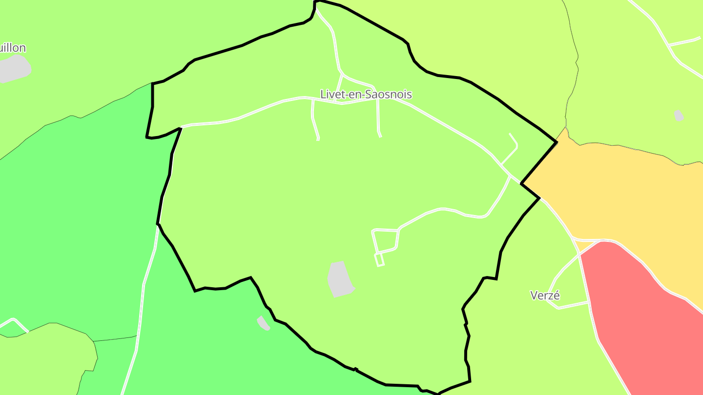Carte des prix de l'immobilier Livet-en-Saosnois