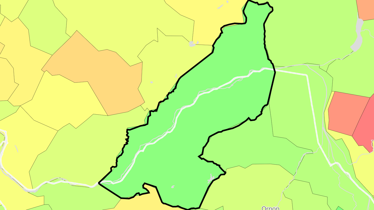 Carte des prix de l'immobilier Livet-et-Gavet