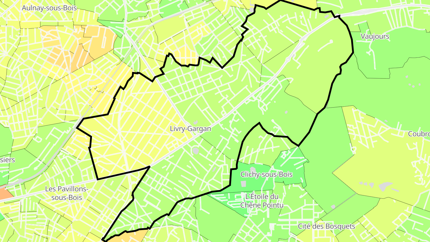 Carte des prix de l'immobilier Livry-Gargan