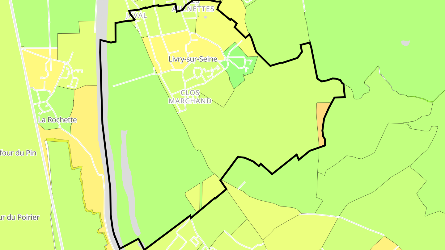 Carte des prix de l'immobilier Livry-sur-Seine
