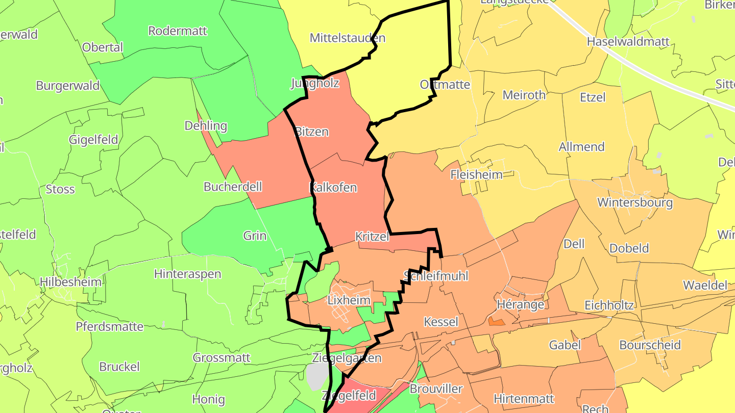 Carte des prix de l'immobilier Lixheim