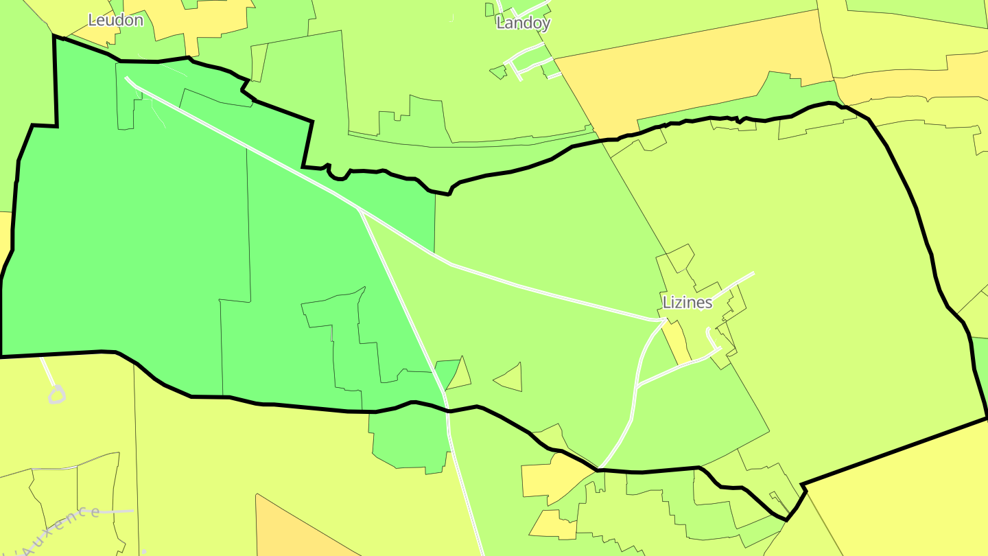 Carte des prix de l'immobilier Lizines