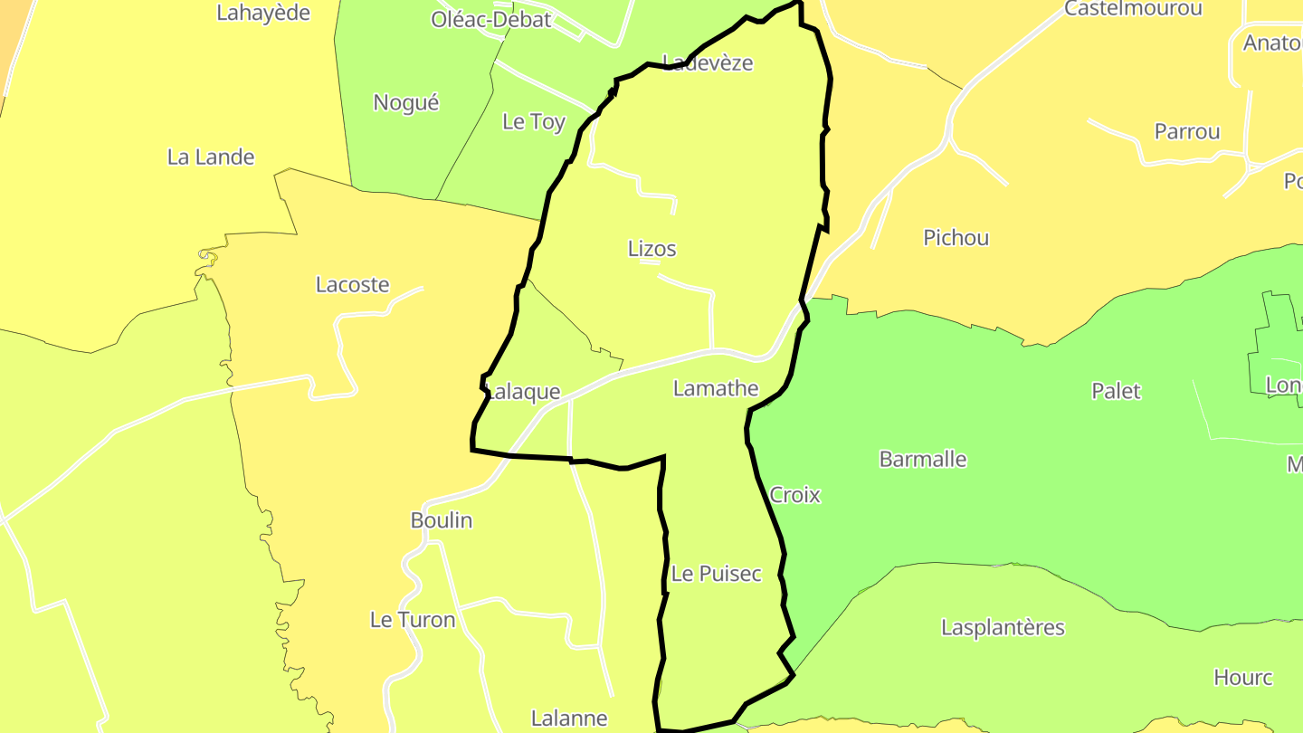 Carte des prix de l'immobilier Lizos