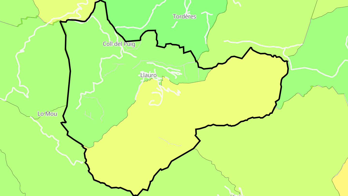 Carte des prix de l'immobilier Llauro