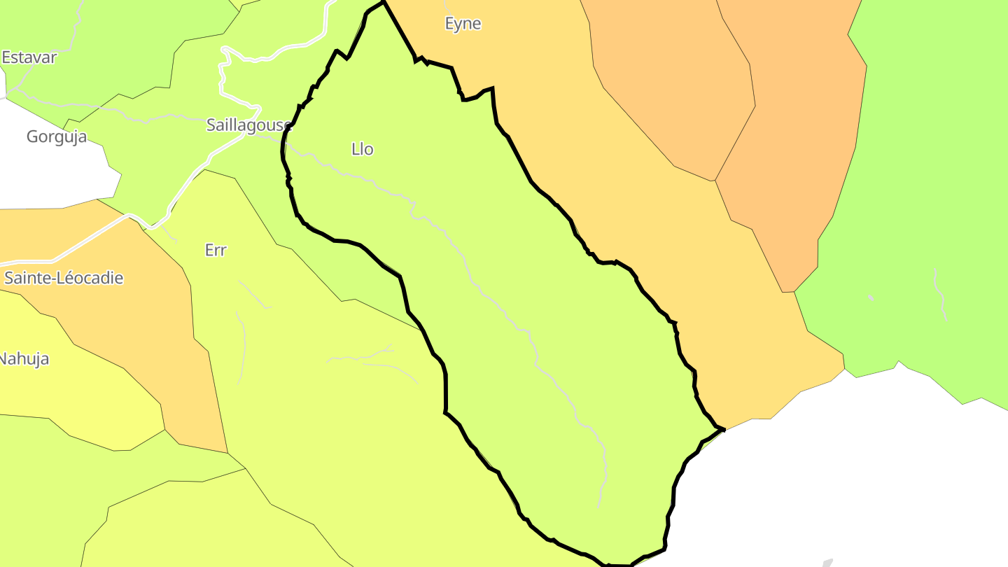 Carte des prix de l'immobilier Llo