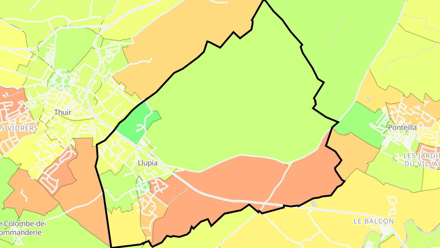 Carte des prix de l'immobilier Llupia
