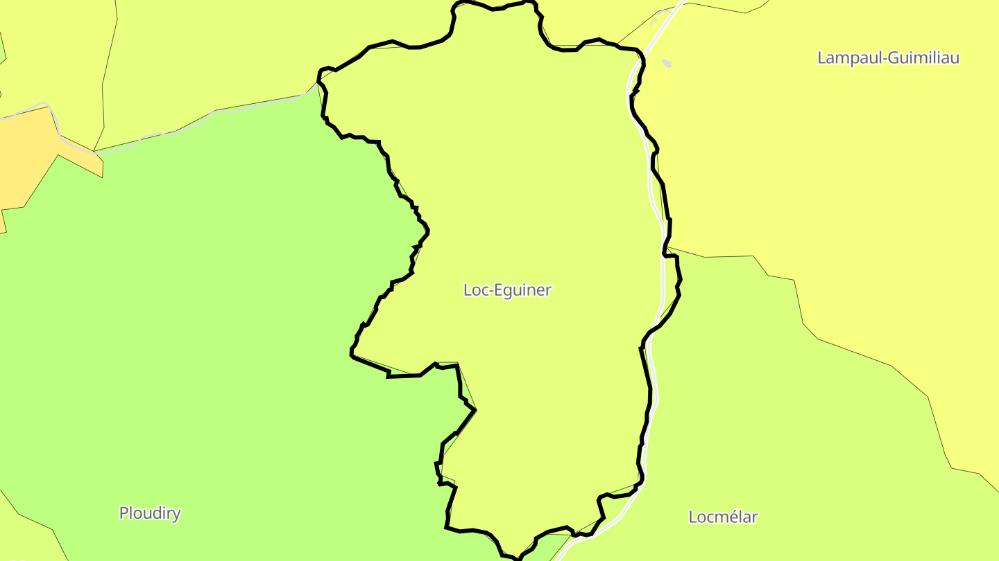 Carte des prix de l'immobilier Loc-Eguiner