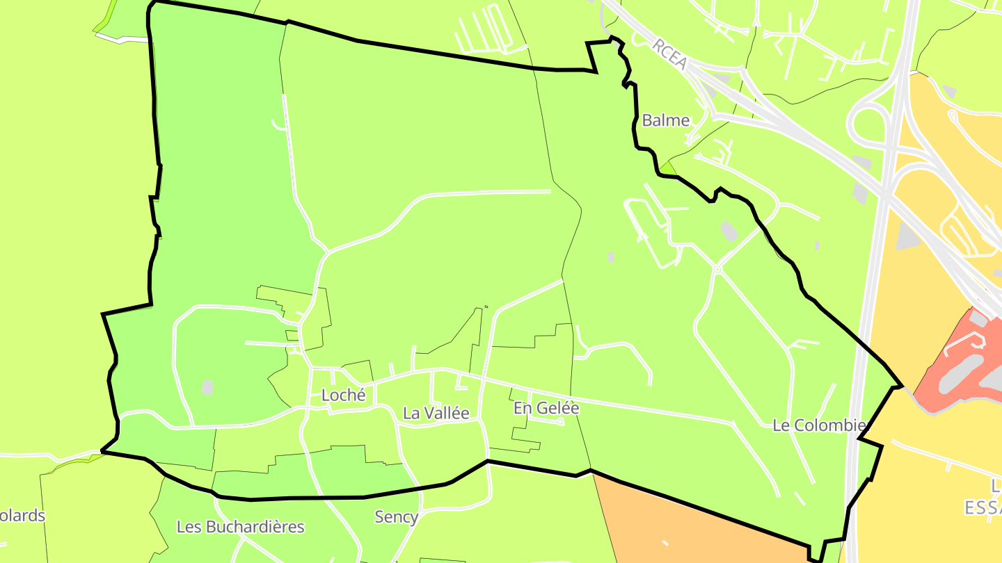 Carte des prix de l'immobilier Loché