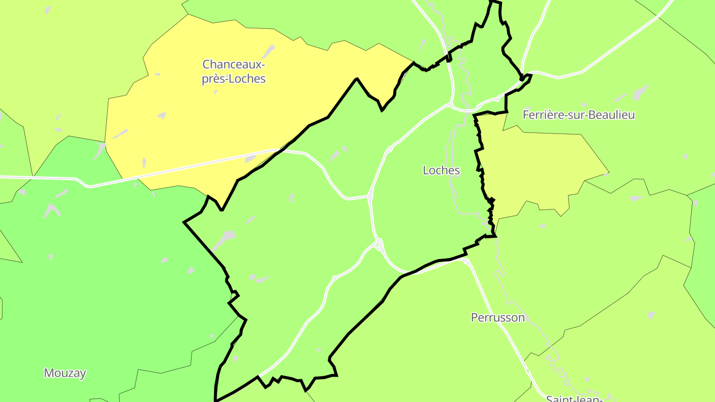 Carte des prix de l'immobilier Loches