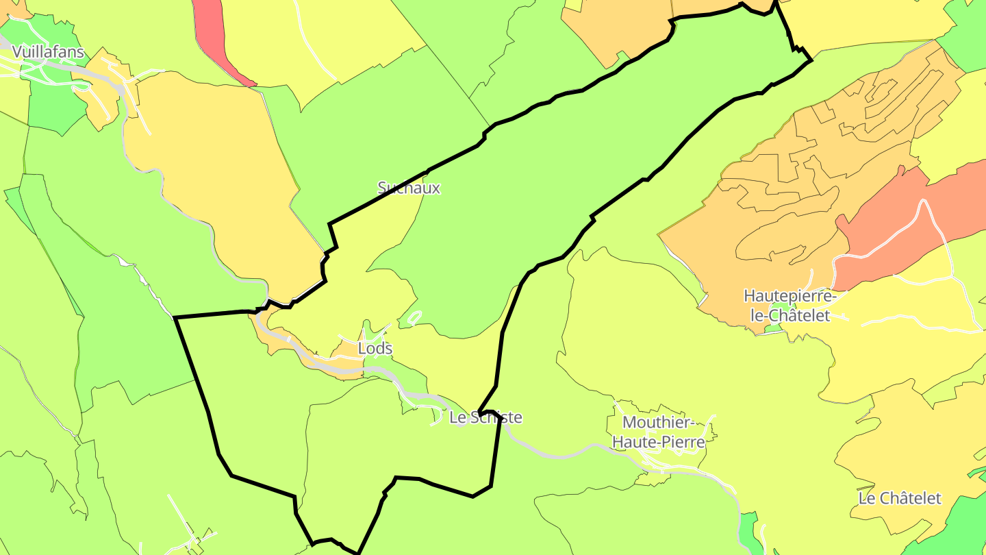 Carte des prix de l'immobilier Lods