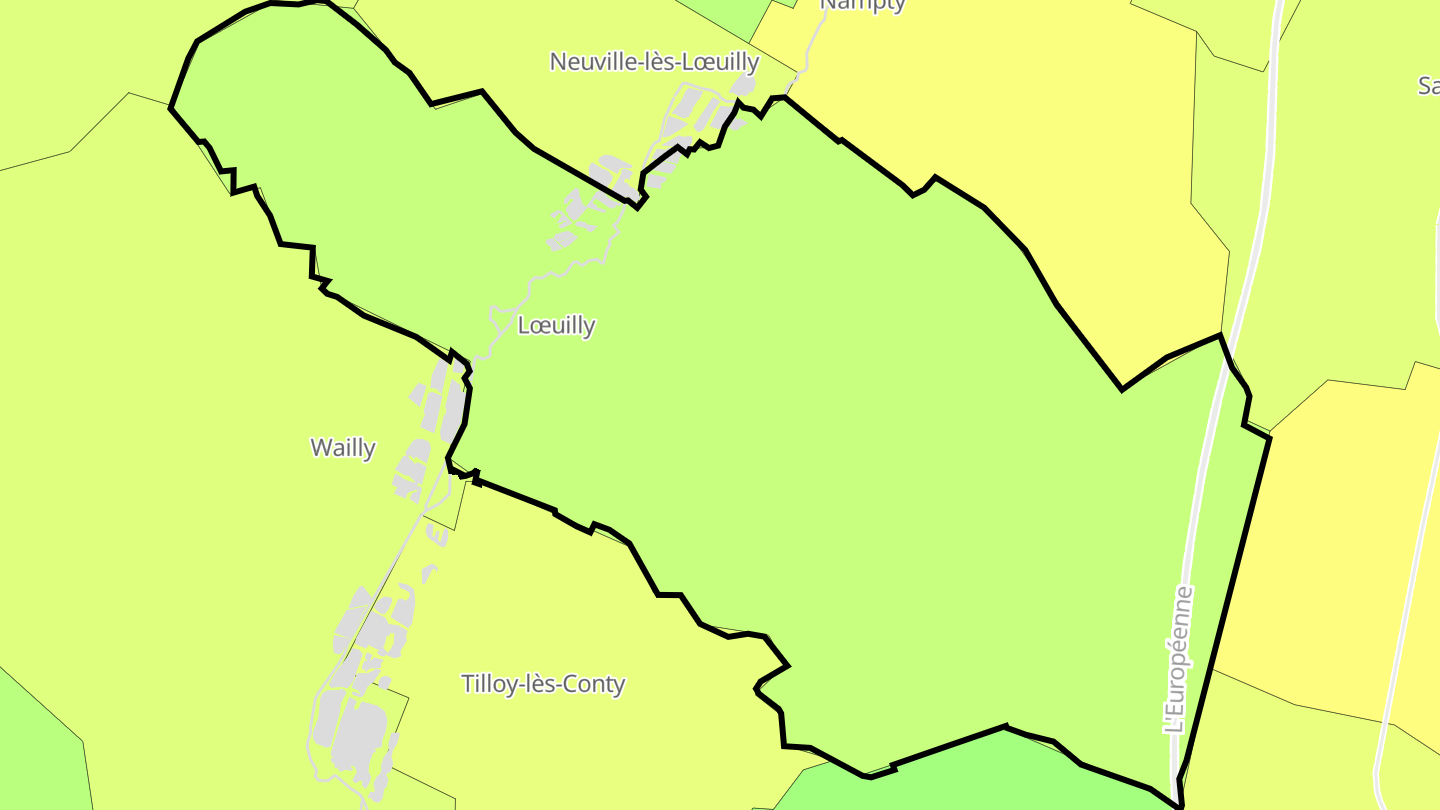 Carte des prix de l'immobilier Lœuilly