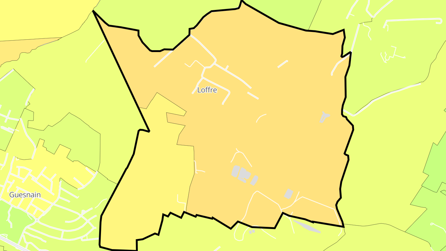 Carte des prix de l'immobilier Loffre