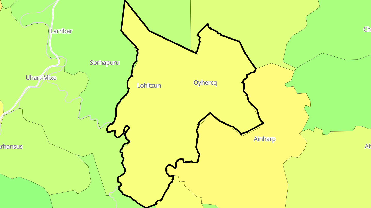 Carte des prix de l'immobilier Lohitzun-Oyhercq