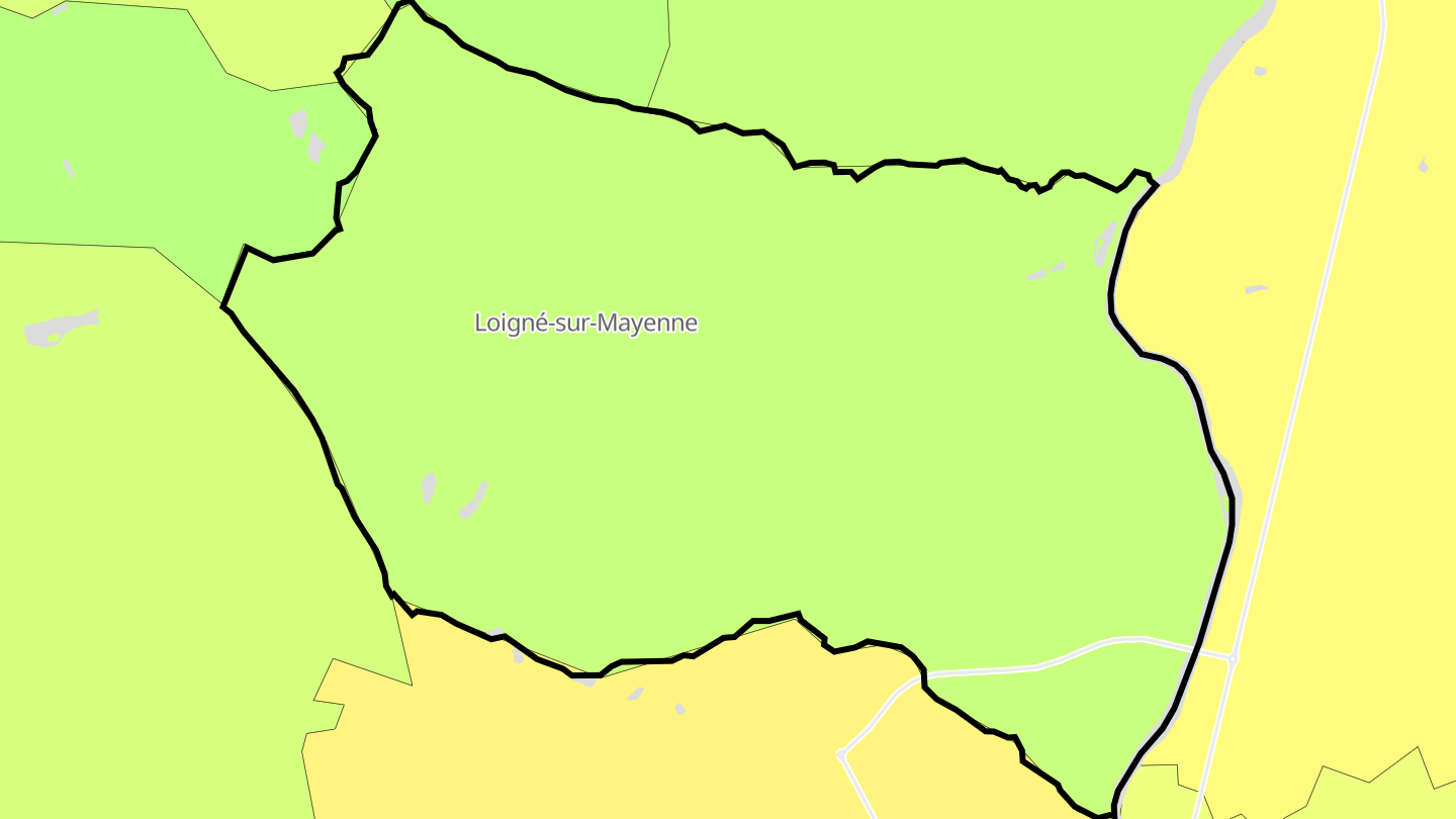 Carte des prix de l'immobilier Loigné-sur-Mayenne