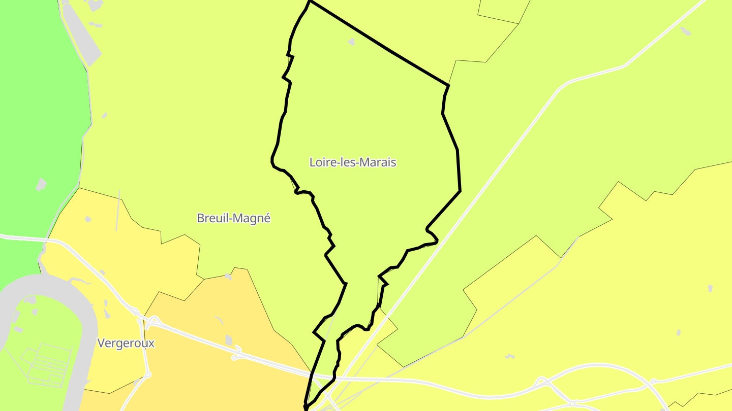 Carte des prix de l'immobilier Loire-les-Marais