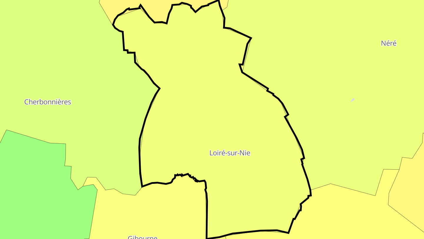 Carte des prix de l'immobilier Loiré-sur-Nie