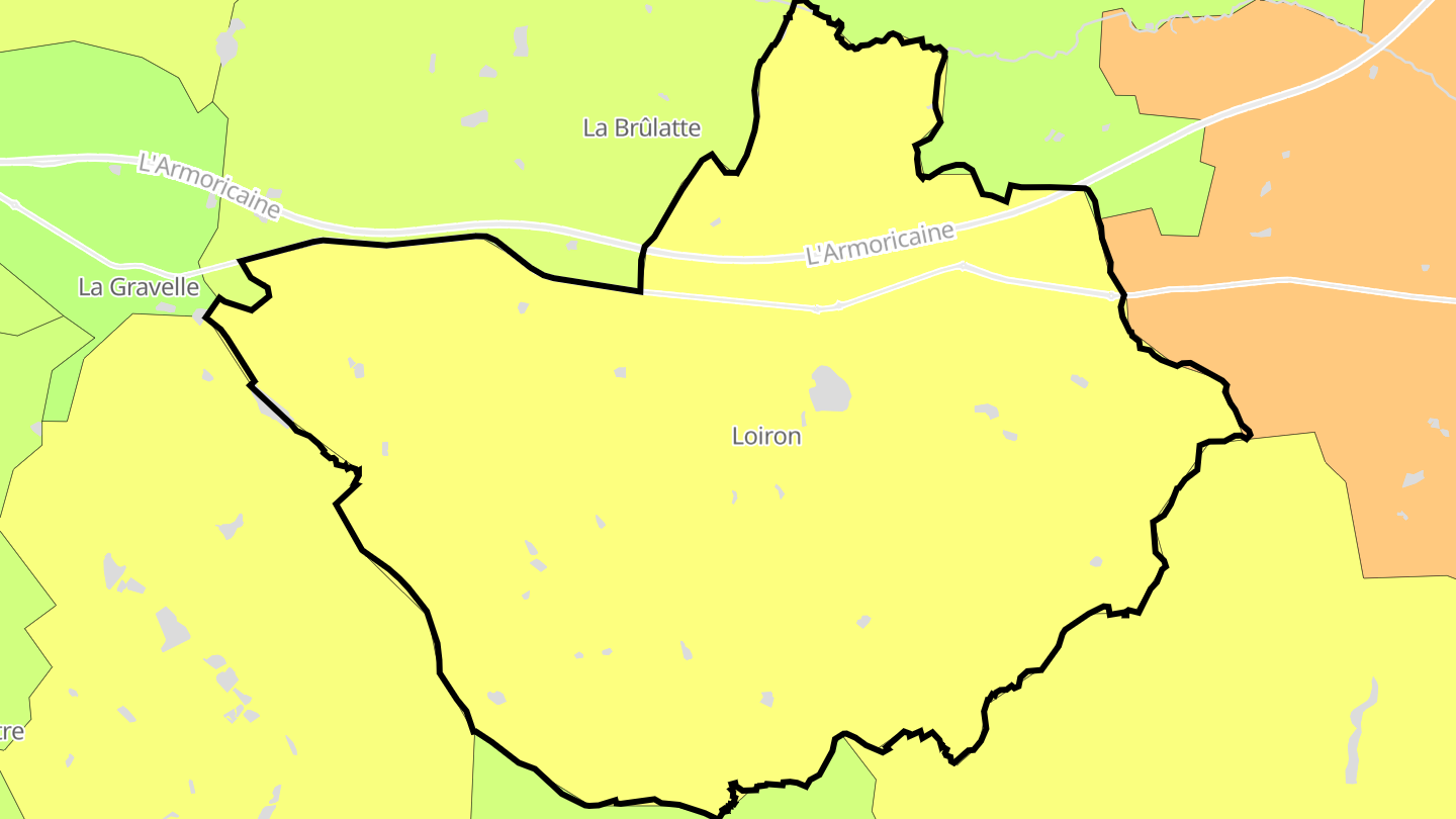 Carte des prix de l'immobilier Loiron-Ruillé
