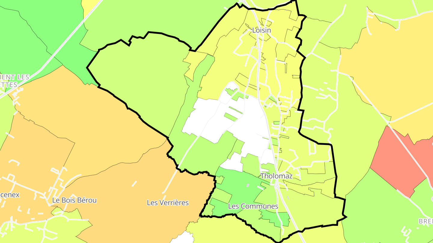 Carte des prix de l'immobilier Loisin