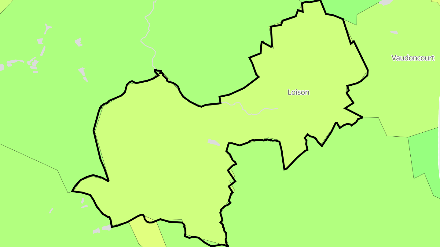 Carte des prix de l'immobilier Loison