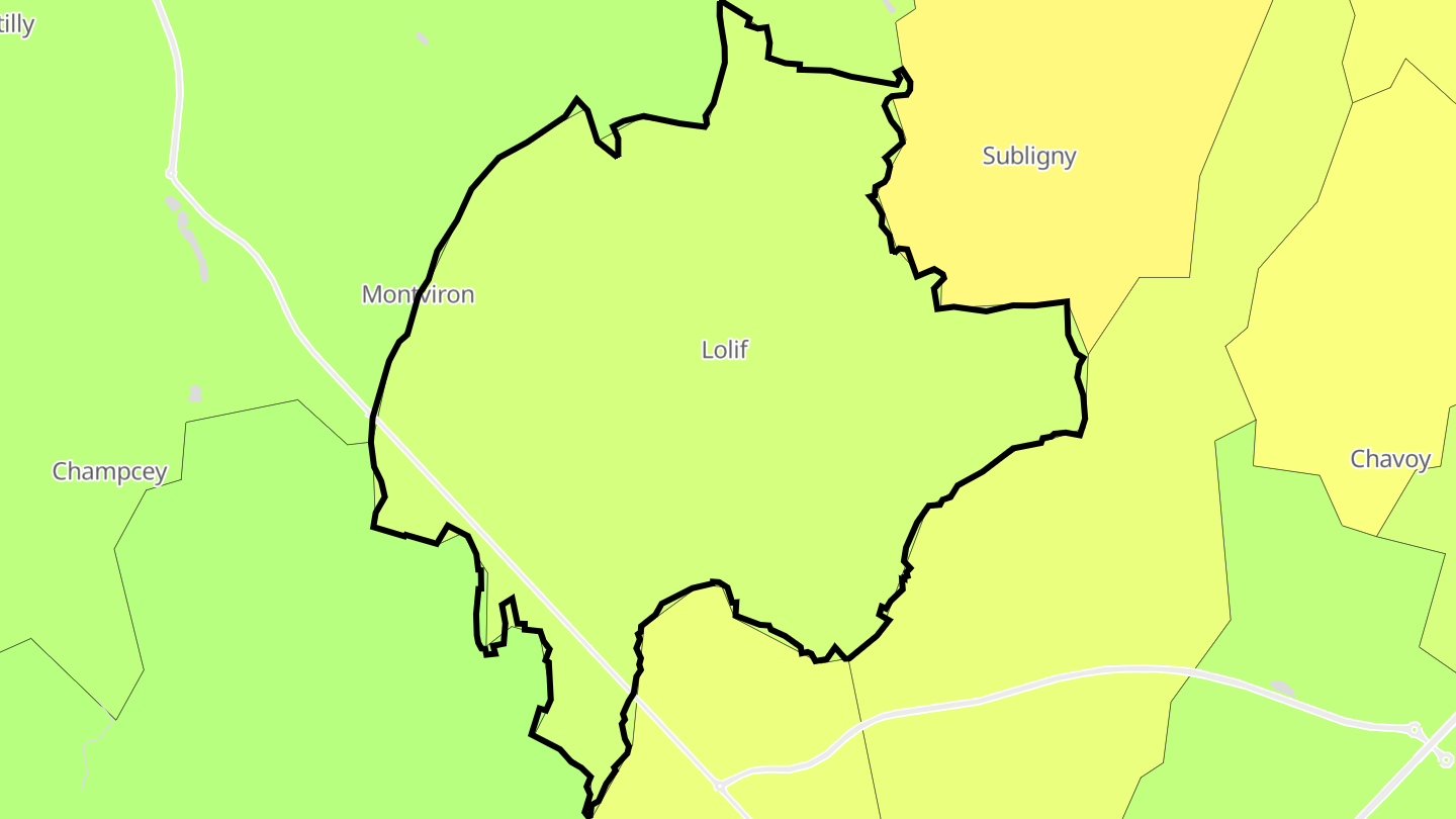 Carte des prix de l'immobilier Lolif