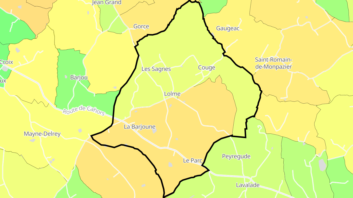 Carte des prix de l'immobilier Lolme