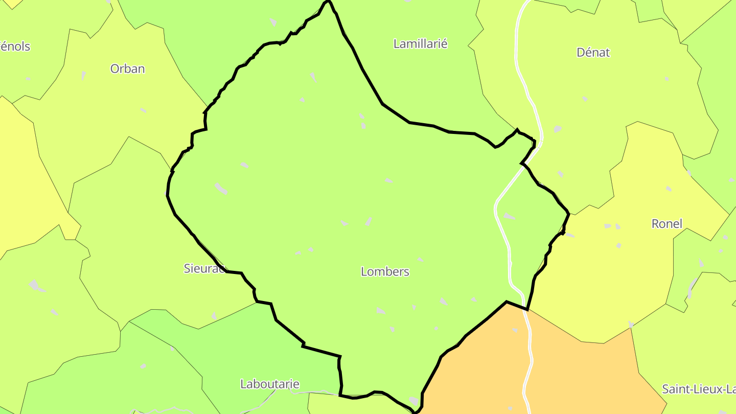 Carte des prix de l'immobilier Lombers