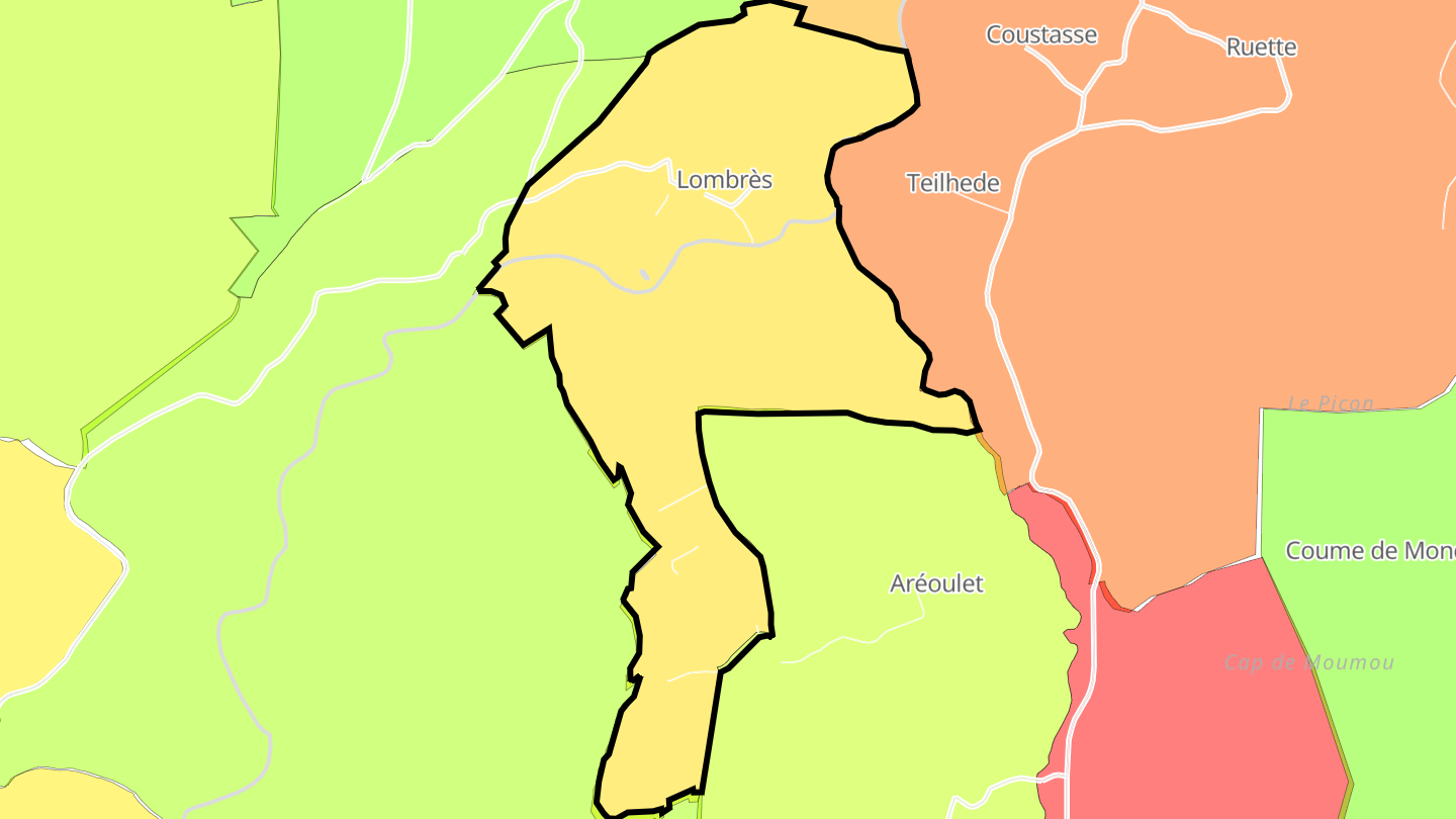 Carte des prix de l'immobilier Lombrès
