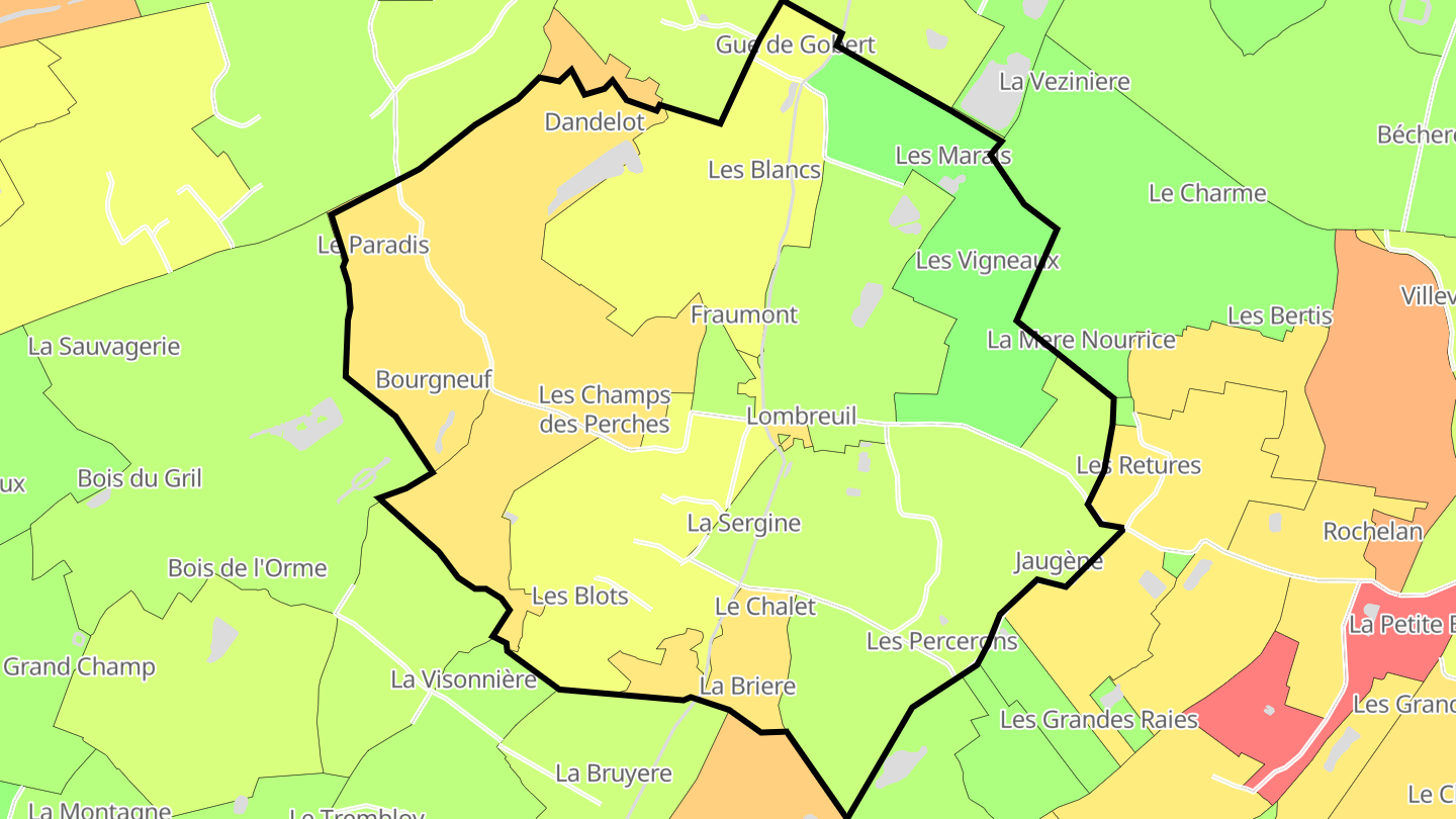 Carte des prix de l'immobilier Lombreuil