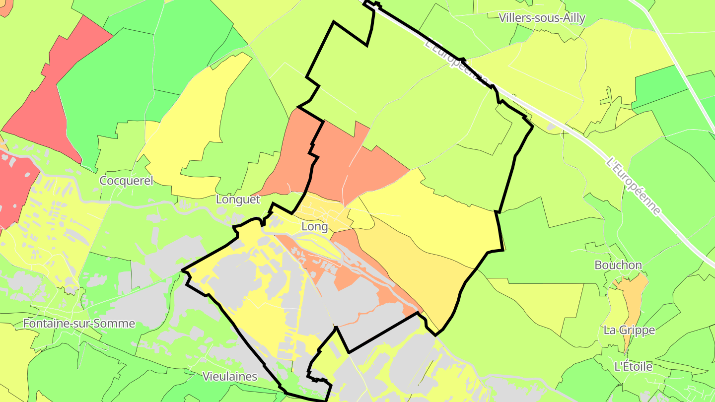 Carte des prix de l'immobilier Long