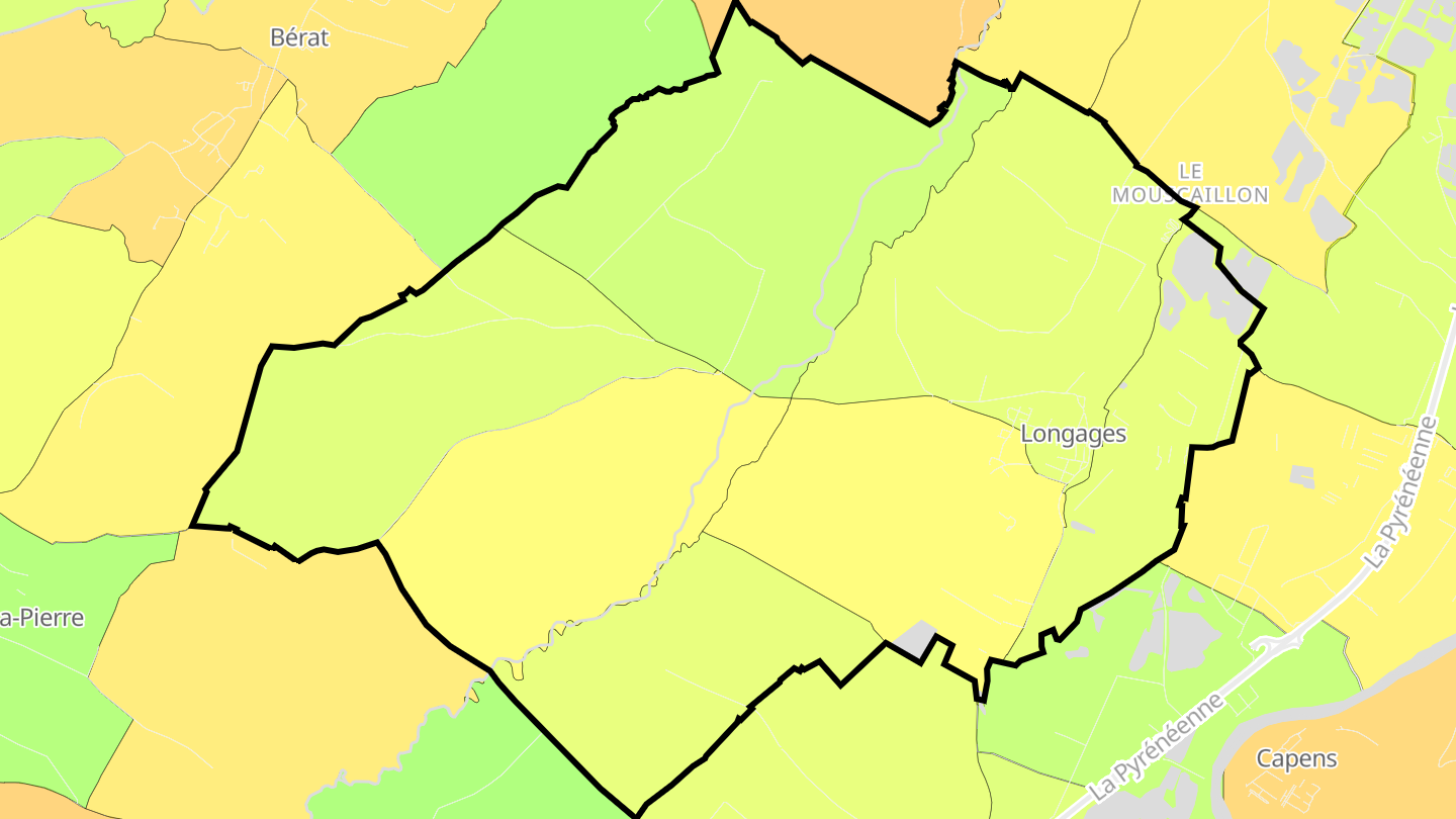 Carte des prix de l'immobilier Longages
