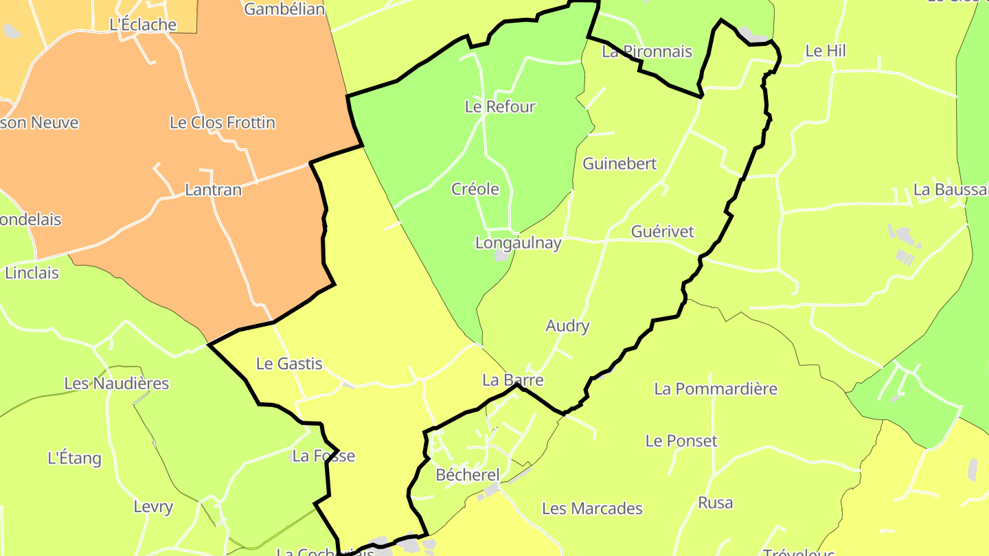 Carte des prix de l'immobilier Longaulnay