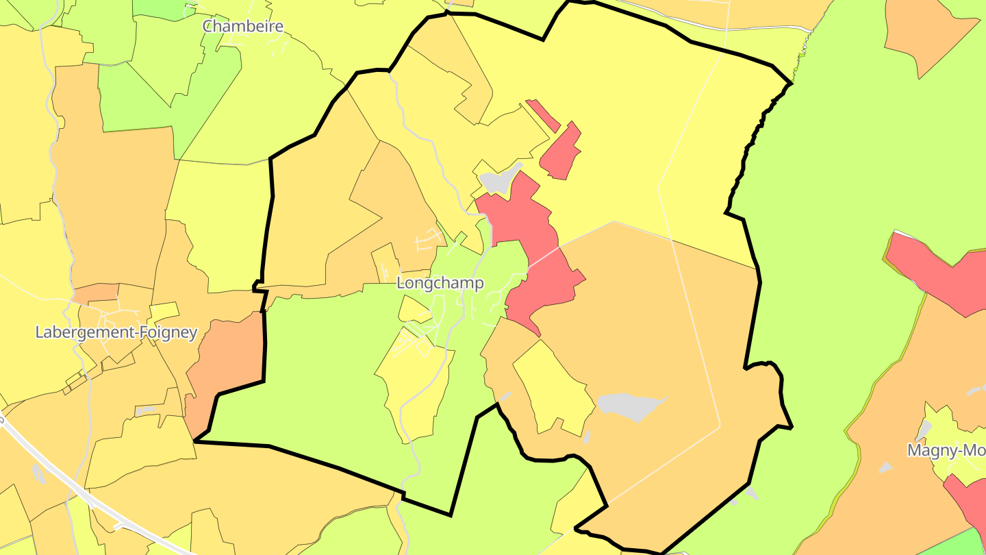 Carte des prix de l'immobilier Longchamp