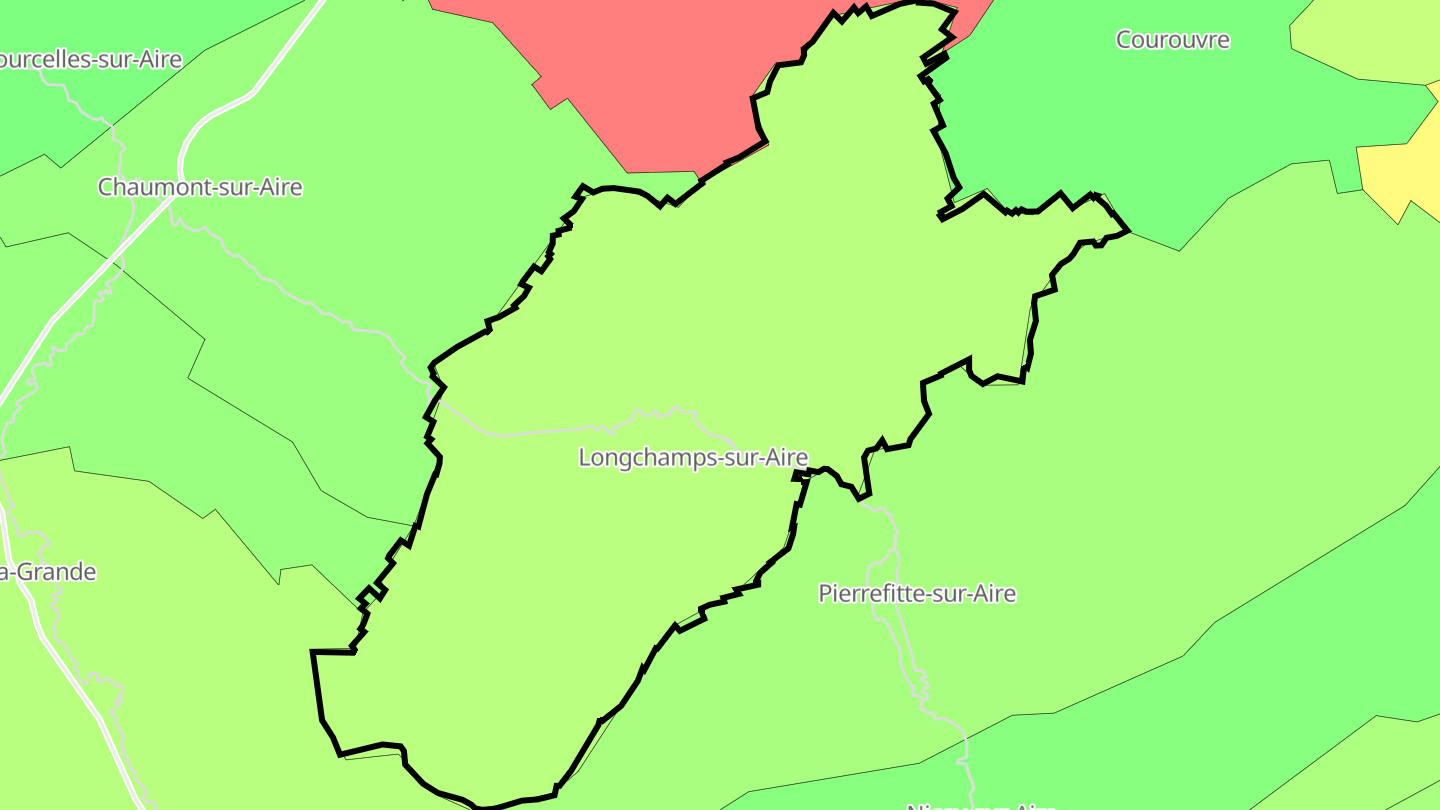 Carte des prix de l'immobilier Longchamps-sur-Aire