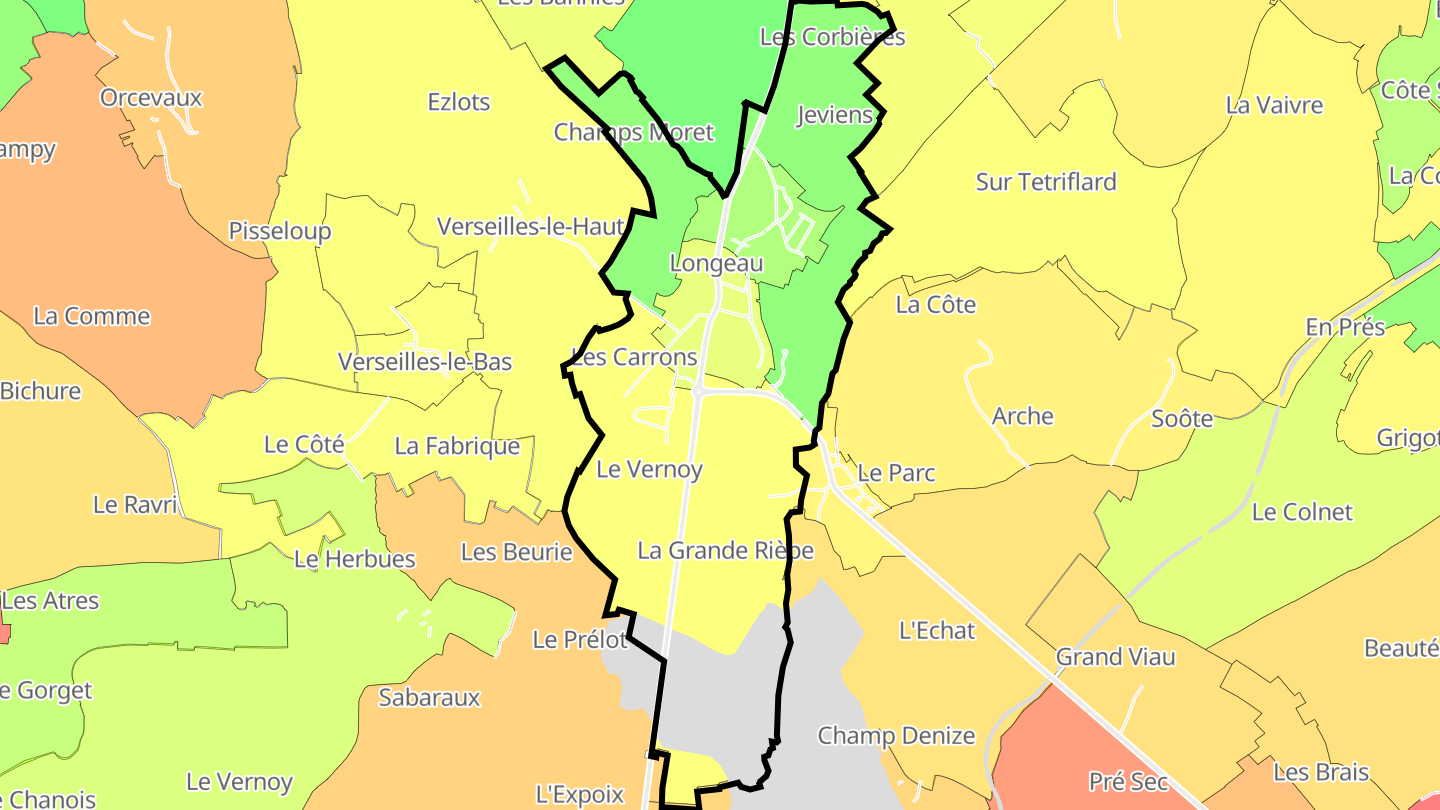 Carte des prix de l'immobilier Longeau