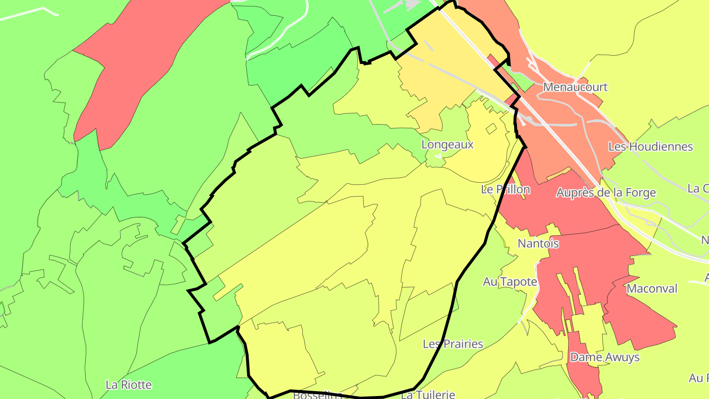 Carte des prix de l'immobilier Longeaux