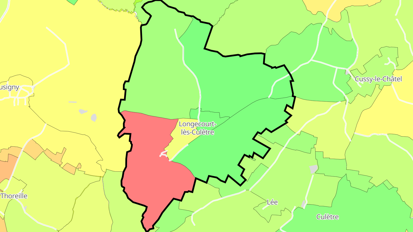 Carte des prix de l'immobilier Longecourt-lès-Culêtre
